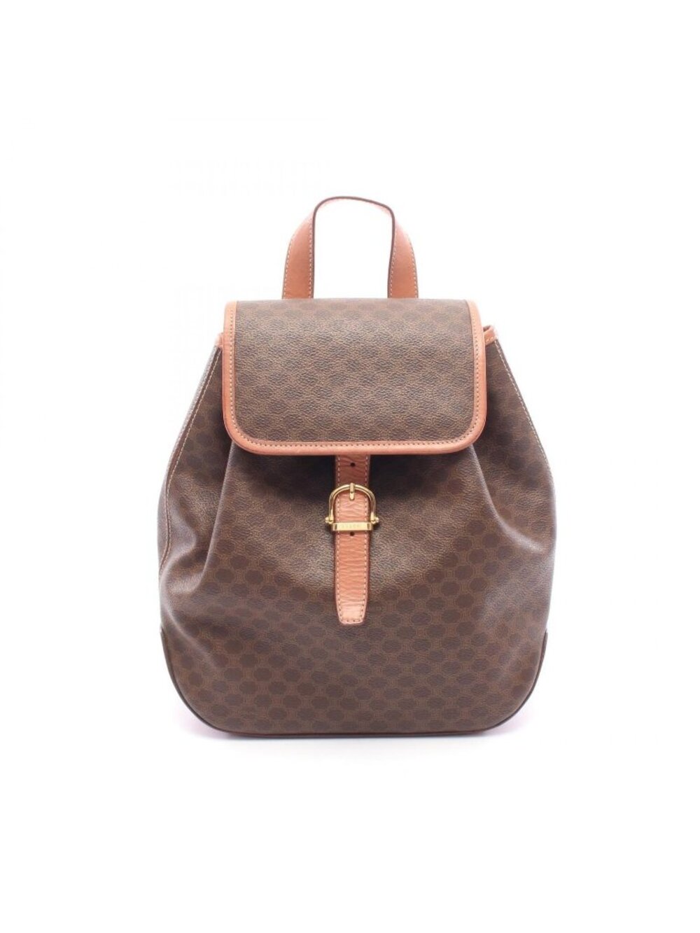 Celine Backpack Macadam Brown Dark Leather